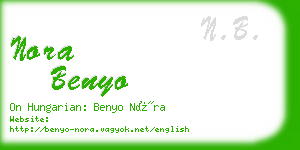 nora benyo business card